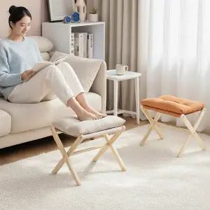 원목 발 받침대 휴대용 풋레스트 컴퓨터 접이식 발 받침대 사무실 발스툴 소파 발판