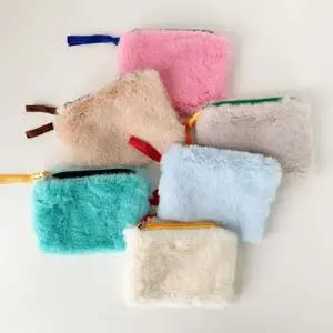 미니퍼 파스텔퍼 파우치 여성 미니 수납 파우치 보들 복실