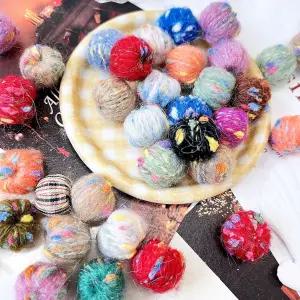 [5개]관통형 16mm 털실 구슬 믹스 3-1158 비즈공예 키링재료 의류부자재