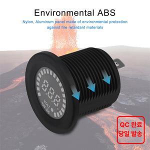 자동차 오토바이 보트 컬러 LED 디지털 전압계 패널 12V 24V DC 볼트 미터 전압 측정기 해양 용 스케일 게