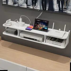 브라켓 무타공 티비 셋톱박스 선반 3칸 공유기 수납함 대형