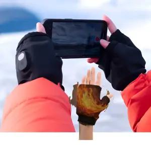 손가락 오픈 열선 보온장갑 대용량 3000mAh 스마트 발열 런닝 자전거 오토바이 등산 낚시 골프 스키장갑