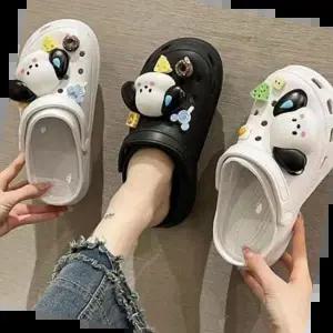 펀칭실내화 여성 통굽 가벼운 키높이 슬리퍼 EVA 샌들 5.5cm