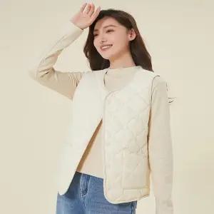 경량패딩조끼 이너 겨울 방한 보온 양모 조끼 여성용 사무실/패딩/베스트/경량/사무직/회사/실내/반팔/누빔