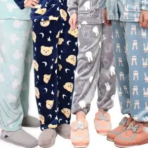 신상 남녀수면바지 극세사 밍크 잠옷바지 겨울 홈웨어/수면/바지/여성/잠옷/파자마/남자/수면바지/기모