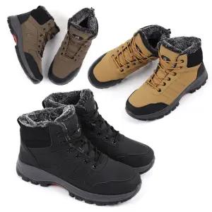 행텐 남성 방한워커 털방한화 겨울 운동화 미드탑 퍼안감 발목 털부츠 - HT-075