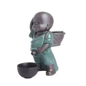 귀여운 동자승 조각상 옵션8 오줌싸는 분수대 연못 소변기레드