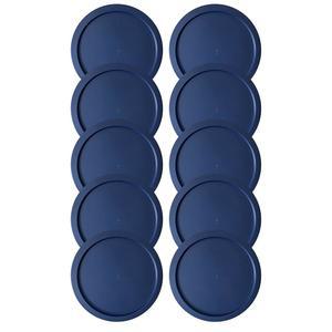 교체용 뚜껑은 파이렉스 4컵 유리 식품 보관 용기 그릇, 7201-PC용 6인치 플라스틱 원형 뚜껑 커버, 밀폐 및 누수 방지(10팩, 파란색)에 맞습니다