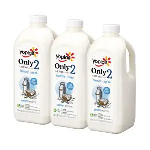 빙그레 요플레 Only2 무가당 플레인 요거트 대용량 1.8L 3병 / 설탕무첨가