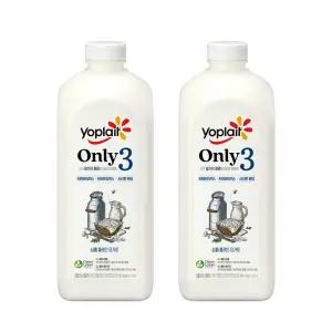 빙그레 요플레 Only3 무가당 플레인 요거트 1.8L 2병
