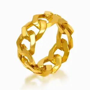 [한국금다이아몬드] 순금 24K 반지 유광 팔각 체인 11.25g