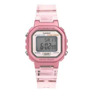 [카시오] 여성 디지털 스퀘어 빈티지 레트로 우레탄 손목 시계(LA 20WHS 4ADF)