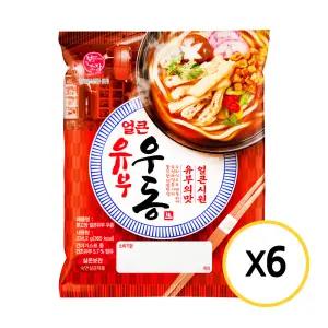 한일식품 본고장 얼큰유부우동 234.2g x 6개