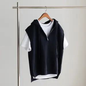 (안나앤플러스) 에던 후드 집업 베스트[베스트DNM84] 빅사이즈