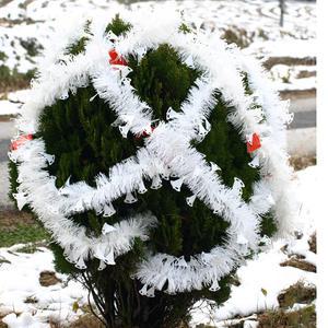 흰색트리 장식줄/흰색모루/크리스마스 장식소품