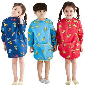 엘리몽 유아 미술가운 긴소매 방수 앞치마 디노