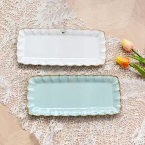 코스타노바 올리바 직사각접시 30cm - 화이트,아쿠아