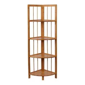 4단 원목 코너선반/모서리선반 진열대 코너장 장식장