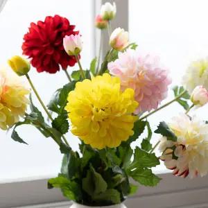 [3개 구매시 1개 추가] 다알리아 조화 세틴 가지 77cm 7컬러 인테리어 꽃 장식 소품 촬영 꾸미기