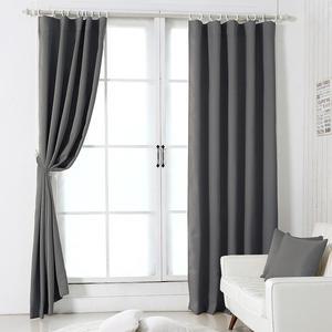 [라이크홈]핀형 솔리드 고밀도 암막커튼 중형 2P 차콜그레이