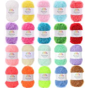 레인보우 수세미실 20볼 세트/털실/뜨개실/손뜨개/뜨개질/수세미뜨기