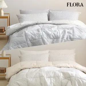 인디체크 순면 100  사계절 차렵이불 단품 및 세트 SS Q K EK 3colors