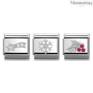 [노미네이션]컴포저블 클래식 크리스마스 큐빅,실버 링크 330313 (택1)