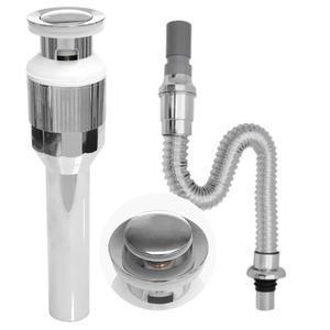 간편설치 자동폽업(오픈형) + 다용도 고무 아이트랩 세면대부속 세면대 배수구 배수관