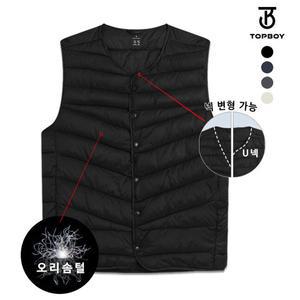 [탑보이] W-1044 남녀공용 오리털 넥변형 패딩조끼 (SUH014)