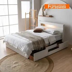 퍼스웰 그랑 4서랍형수납 LED침대프레임.슈퍼싱글 DM_190