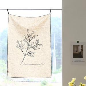 [바이빔] 바이빔 린넨 내추럴드로잉 패브릭 포스터 가리개 커튼