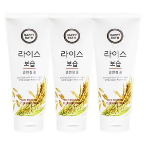 해피바스 라이스 보습 클렌징 폼 200g X 3개