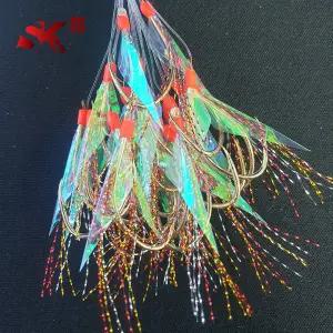 [선경] 열기 반짝이 어피바늘 금침 100개입 목줄 1m