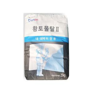유니온 황토몰탈 시멘트 25kg 미장용 황토방 구들방