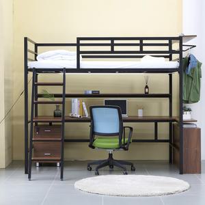 퍼니엘 북카페책상침대/벙커 이층 2층 성인 좁은방 공간활용 철제 철재 여아 공부방 원룸