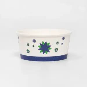 [해피팩]520호 별무늬 종이용기 컵밥 분식 휴게소 캠핑용 일회용 그릇  1박스 1000개