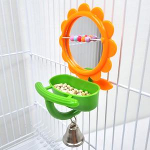 해바라기 거울 모이통 횟대 장난감 앵무새 거울장난감 미니횟대 새장난감 새용품 앵무새용품