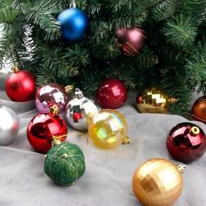 크리스마스 볼장식 중형 6cm 오너먼트 트리장식 (6개)