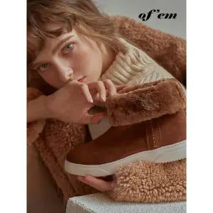 [하프클럽/오브엠]여성 방한 털부츠_S23A9211