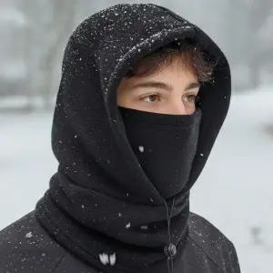 겨울 동계용 니트 후드 넥워머(모자+넥워머스타일) -자전거 등산 운동 스키 보드 겨울 방한용품