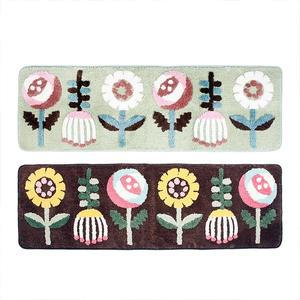 [장보리]알록달록 융털 인테리어 사각 롱 발매트 150x50