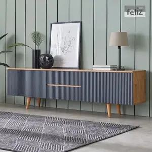 [탑펠리즈] 문라이트 템바보드 높은 원목 거실장 2000