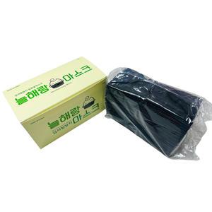 국산 늘해랑 4중구조 김서림방지 귀편한 얇은 여름용 마스크 50매 블랙