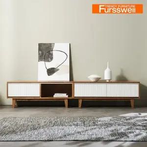 퍼스웰 필로 템바보드 고무나무원목 2400거실장 TV장 JN_044