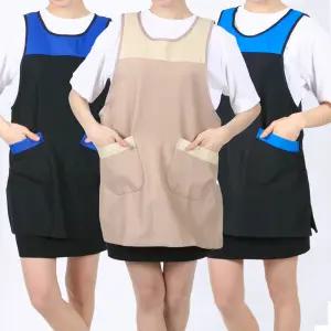 DLA78 겨울 기모 시장 식당 두꺼운 원피스 앞치마