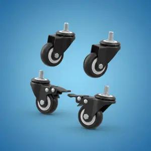 스피드랙 소형바퀴 1세트(4개입) / 높이 1200mm 미만 설치권장 / 가벼운 적재용도