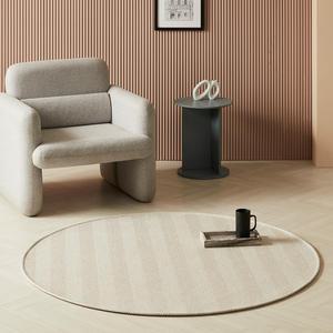 웰러그 먼지없는 트리드 사이잘룩 러그 워셔블 카페트 원형 크림베이지, 100, 1개