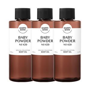 해피바스 오리지널컬렉션 바디오일 베이비파우더 250ml 3개
