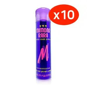 (10개)서울화장품 미모나 라라 강력 헤어 스프레이 300ml x10개 강력한 모발보호 하드스프레이