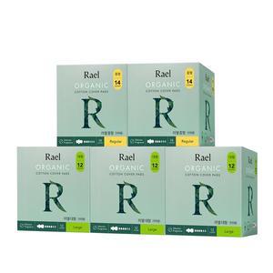 [라엘] 유기농 순면커버 생리대 5팩세트 (중/대)